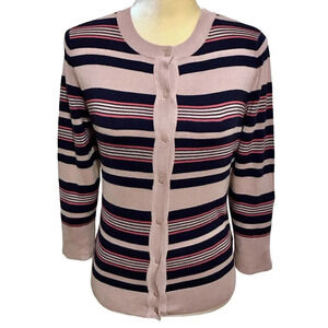 Halogen NWT Striped Knit Cardigan Women S